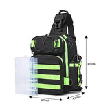 Aodethon Fishing Backpack Tackle Sling Bag for Men, Green Fly Fishing Gear Bag Oxford Waterproof Fishing Backpack, Small Shoulder Bag Chest Bag Crossbody Bag