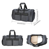 Sport Duffel Bag,Weekender Bag Travel Bag with Shoe Pouch Overnight Bag Carry On Bag Gym Duffle Bag Travel Tote Duffel Bag for Men or Women-Grey
