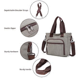 Tote Bags for Women,Women's Canvas Tote Purse Shoulder Handbags Crossbody Tote Bag Satchel Handbag Shoulder Purses,Grey