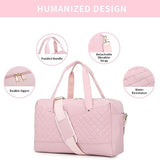 Gym Bag for Women,Travel Duffel Bag with Wet Pocket Overnight Weekender Bag Sport Yoga Bag for Women Hospital Bags for Labor and Deliver (Pink)