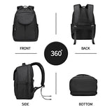 seyfocnia Travel Backpack for Men Women, Waterproof Carry-on Laptop Backpack, 17.3 Inch Computer Business Work Backpack Extra Large Casual Daypack (Black)