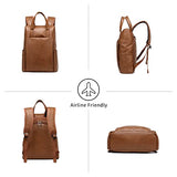 seyfocnia Backpack Purse for Women Anti-theft Laptop Backpack Women Mini Small Computer Case Business Work Teacher Backpack-Brown