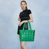 Puffer Tote Bag Lightweight Quilted Puffy Tote Bag Soft Down Cotton Padded Shoulder Bag Quilted Bag for Womens Handbag