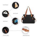 Tote Bags for Women,Hobo Bags for Women Tote Purse Nurse Mini Tote Bag with Pockets Small Shoulder Purse Crossbody Satchel Purses Handbags,Black