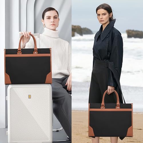 Messenger Bag for Women,15.6 Inch Laptop Tote Bag for Women Men Laptop Briefcases Shoulder Bag Satchel Work Bags Computer Bags Laptop Case,Black