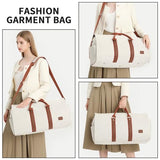 Convertible Garment Bags for Travel,Carry On Garment Bag for Women PU Leather Duffle Bag with Shoe Pouch-2 in 1 Hanging Suitcase Suit Bag for Women Travel Duffle Bags Garment Bag Gifts