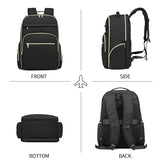 seyfocnia Travel Backpack for Women, 17.3 Inch Carry On Backpack with USB Port as Personal Item Flight Approved, Fashion Work Laptop Bag Waterproof Backpacks Casual Daypacks (Black)