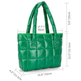 Puffer Tote Bag Lightweight Quilted Puffy Tote Bag Soft Down Cotton Padded Shoulder Bag Quilted Bag for Womens Handbag