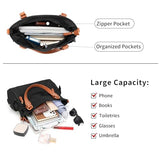 Tote Bags for Women,Hobo Bags for Women Tote Purse Nurse Mini Tote Bag with Pockets Small Shoulder Purse Crossbody Satchel Purses Handbags,Black