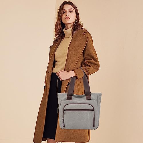 Tote Bags for Women,Women's Canvas Tote Purse Shoulder Handbags Crossbody Tote Bag Satchel Handbag Shoulder Purses,Grey