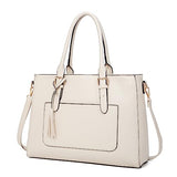 Laptop Tote Bag for Women, Cute Computer Bag Large Laptop Purse Shoulder Handbags Work Tote Bags Briefcase Top Handle Satchel for Women -Beige