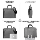 Garment Bag Travel Suit Bag for Mens Carry on Garment Bag Up to 3 Suits for Business Trips,2 in 1 Hanging Suitcase Luggage Bags forTravel Foldable Carry On Bag Fits 15.6Inch Laptop Grey