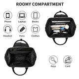 seyfocnia Laptop Backpack for Men,15.6 Inch Computer Bags for Laptops for Men Travel Backpack Purse Nurse Teacher Backpack College Work Bags Waterproof Laptop Backpack for Women with USB Port,Black