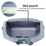 Gym Bag, Weekender Bag for Men Women Travel Duffel Bag with Wet Pocket Large Overnight Bag with Shoe Compartment Carry On Travel Bag Gym Duffle Bag Sports Bag-Blue
