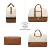 Weekender Bags for Women,Travel Duffel Bags Overnight Bags for Women Travel Tote Bags Carry On Bags for Airplanes Hospital Bags for Labor and Delivery 3Pcs Set,Beige