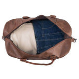 Leather Travel Duffel Bag（with Shoe Compartment）