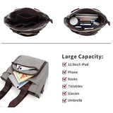 Tote Bags for Women,Women's Canvas Tote Purse Shoulder Handbags Crossbody Tote Bag Satchel Handbag Shoulder Purses,Grey