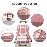 seyfocnia Laptop Backpack for Women,17 inch Women's Backpack With USB Charging Port Backpack with Laptop Compartment Work Tote Bags Travel College Bag Backpack,Red