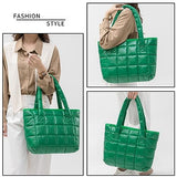 Puffer Tote Bag Lightweight Quilted Puffy Tote Bag Soft Down Cotton Padded Shoulder Bag Quilted Bag for Womens Handbag