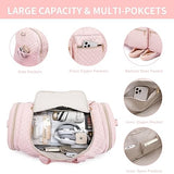 Travel Duffle Bag with Toiletry Bag,Weekender Bag Carry on Overnight Bag for Women with Shoe Compartment Gym Bag Sport Bag Hospital Bags for Labor and Delivery - Pink