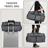 Sport Duffel Bag,Weekender Bag Travel Bag with Shoe Pouch Overnight Bag Carry On Bag Gym Duffle Bag Travel Tote Duffel Bag for Men or Women-Grey
