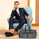 Sport Duffel Bag,Weekender Bag Travel Bag with Shoe Pouch Overnight Bag Carry On Bag Gym Duffle Bag Travel Tote Duffel Bag for Men or Women-Grey