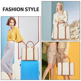 Laptop Tote Bag for Women 15.6 inch Lightweight Canvas Laptop Bag, Large Capacity Computer Bags Women Business Office Work Bag Briefcase(White & Brown)…