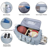 Gym Bag, Weekender Bag for Men Women Travel Duffel Bag with Wet Pocket Large Overnight Bag with Shoe Compartment Carry On Travel Bag Gym Duffle Bag Sports Bag-Blue