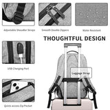 seyfocnia Travel Backpack for Men,17.3 Inch Laptop Backpack Computer Backpacks with USB Charging Port Carry on Backpack for Airplanes Weekender Bag Business Backpack College Daypack-Grey