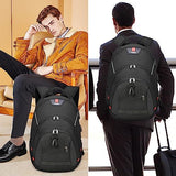CALLPIONEER Laptop Backpack for Men,Travel Backpack with USB Charging Port Carry on Backpack for Airplanes Casual Daypack Backpacks Business Backpack Computer Work Bag,Black
