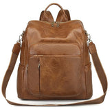 seyfocnia Women Backpack Purse, Fashion Cute Travel Carry on Backpack Convertible Design Satchel Handbags Shoulder Bag with Laptop Compartment, Brown