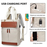 seyfocnia Laptop Backpack for Women,Teacher Backpack Tote Backpack Computer Backpack Travel Casual Backpack with USB Charging Port Work Bag Fits 15.6 Inch Laptop