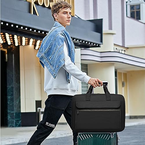 Mens Messenger Bag, 17.3 Inch Laptop Bag Computer Bag Laptop Briefcase Satchel Work Bags for Men Women Handbag Business Bag Laptop Case,Black