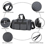 Sport Duffel Bag,Weekender Bag Travel Bag with Shoe Pouch Overnight Bag Carry On Bag Gym Duffle Bag Travel Tote Duffel Bag for Men or Women-Grey