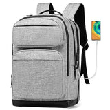 seyfocnia Travel Backpack for Men,17.3 Inch Laptop Backpack Computer Backpacks with USB Charging Port Carry on Backpack for Airplanes Weekender Bag Business Backpack College Daypack-Grey