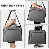 Garment Bag Travel Suit Bag for Mens Carry on Garment Bag Up to 3 Suits for Business Trips,2 in 1 Hanging Suitcase Luggage Bags forTravel Foldable Carry On Bag Fits 15.6Inch Laptop Grey