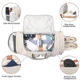 Weekender Bag for Women, Travel Duffel Bag with Shoe Compartment Sport Duffle Bag Gym Bag Carry On Tote Bag Overnight Duffel Bag Hospital Bag for Women