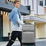 seyfocnia Travel Backpack for Men,17.3 Inch Laptop Backpack Computer Backpacks with USB Charging Port Carry on Backpack for Airplanes Weekender Bag Business Backpack College Daypack-Grey