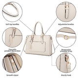 Laptop Tote Bag for Women, Cute Computer Bag Large Laptop Purse Shoulder Handbags Work Tote Bags Briefcase Top Handle Satchel for Women -Beige