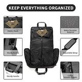 Garment Bag Travel Suit Bag for Mens Carry on Garment Bag Up to 3 Suits for Business Trips,2 in 1 Hanging Suitcase Luggage Bags forTravel Foldable Carry On Bag Fits 15.6Inch Laptop Grey