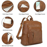 seyfocnia Women Backpack Purse, Fashion Cute Travel Carry on Backpack Convertible Design Satchel Handbags Shoulder Bag with Laptop Compartment, Brown