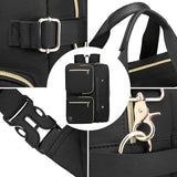 Laptop Bag for Women, 17.3 Inch Computer Backpack Briefcase Messenger Shoulder Work Tote Bag Gifts for Women Office Travel College,Black