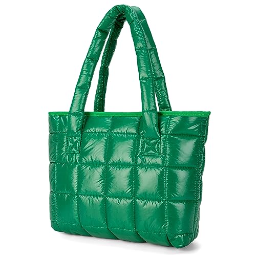 Puffer Tote Bag Lightweight Quilted Puffy Tote Bag Soft Down Cotton Padded Shoulder Bag Quilted Bag for Womens Handbag