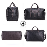 Oversized Leather Travel Duffel Bag