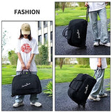Rolling Duffle Bag with Wheels,Travel Bag with Wheels Roller Carry on Duffle Bag Wheeled Duffel Luggage Overnight Bags Weekender Bags for Women Men-Black